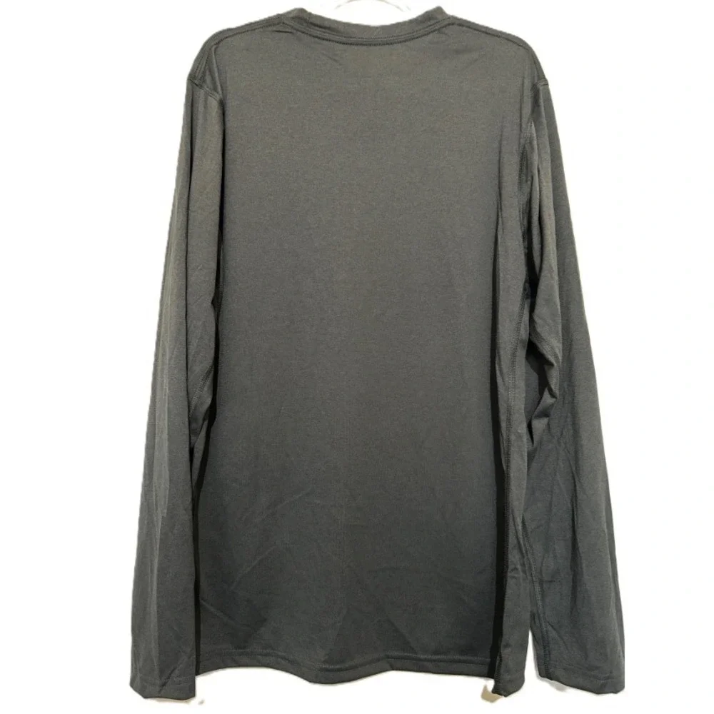 Nike Mens Dri-Fit The Nike Tee‎ Long Sleeve T-Shirt Charcoal Gray Large L Active